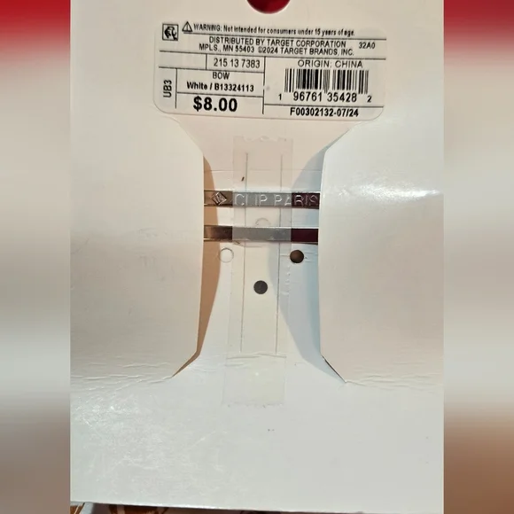 NWT 🏈 Target White and Brown Football Pattern Hair Bow - Picture 3 of 7